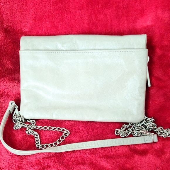 HOBO Daria Light Gray Convertible Crossbody/Clutch Bag with Chain Strap - Picture 2 of 11